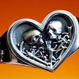 Romantic Skeleton Claddagh Ring